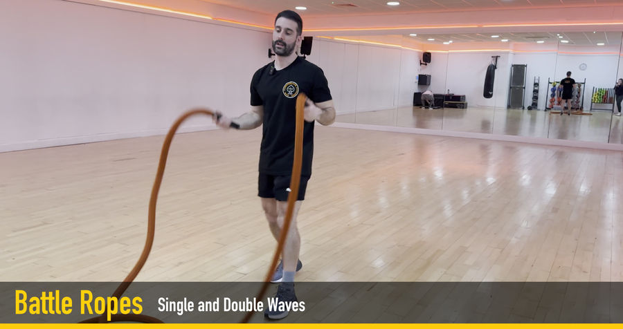 Battle Ropes Single and Double Waves